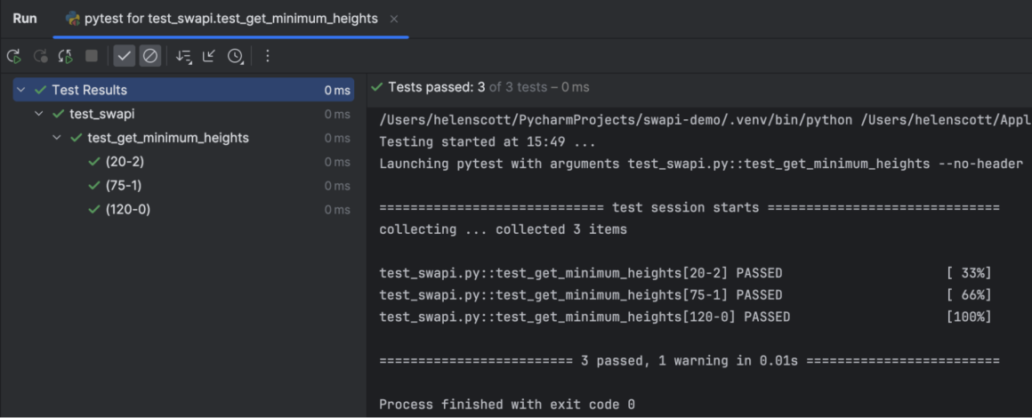Python pytest
