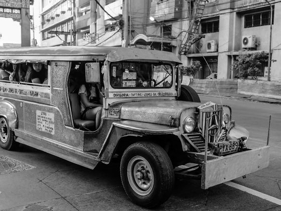Jeepney with passengers