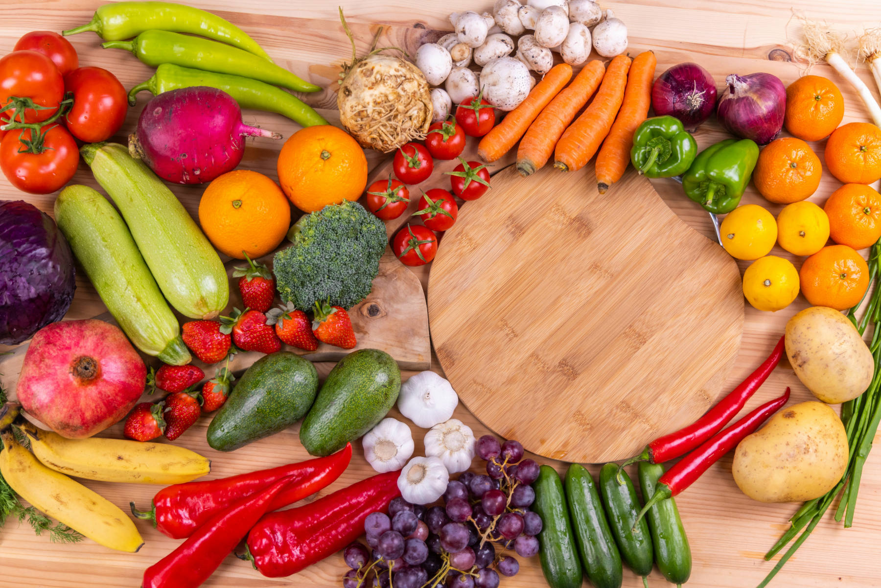 Fruits and vegetables for cooking. For food processors.